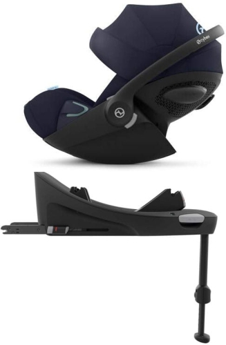 Cybex Cloud G i-Size - rozkładany fotelik samochodowy, zestaw z bazą isofix | PLUS Ocean Blue 
