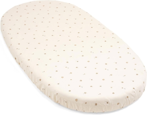Stokke Sleepi Bed Fitted Sheet V3 - prześcieradło do łóżeczka | OCS Flower Ecru