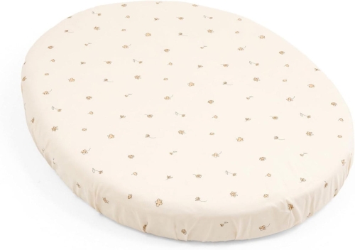Stokke Sleepi Mini Fitted Sheet V3 - prześcieradło do łóżeczka | OCS Flower Ecru