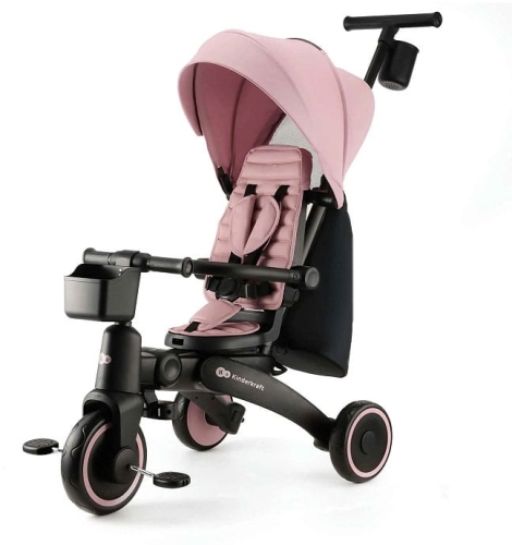 Kinderkraft Jazz 2 - składany rowerek trójkołowy dla dziecka | Candy Pink
