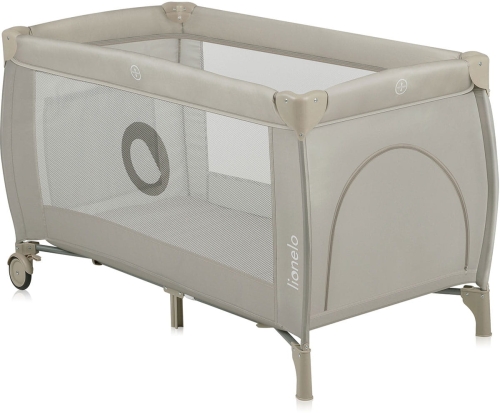 Lionelo Stefi PLUS - łóżeczko turystyczne z materacem | Beige Cappuccino