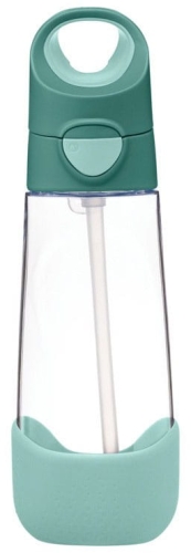 b.box - tritanowa butelka sportowa ze słomką, 600 ml | Emerald Forest