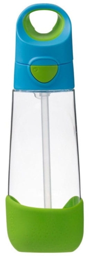 b.box - tritanowa butelka sportowa ze słomką, 600 ml | Ocean Breeze