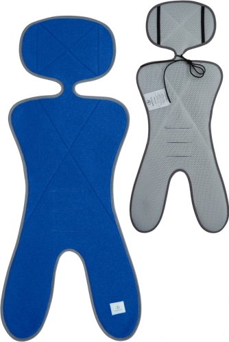 Simple Wool Little Merry 2.0 - termoaktywna wkładka z wełny merino do fotelika samochodowego 0-13 kg, G0 | Niebieski