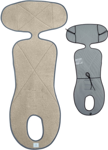 Simple Wool More Merry 2.0 - termoaktywna wkładka z wełny merino do fotelika samochodowego ~9-18, 9-25, 9-36 kg, G1 | Beż