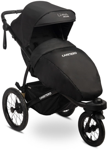 Caretero Lima Deluxe - spacerowy wózek trójkołowy terenowy | Black