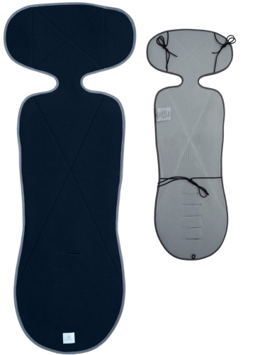 Simple Wool Very Merry 2.0 - termoaktywna wkładka z wełny merino do fotelika samochodowego ~15-36 kg, G2 | Czarny