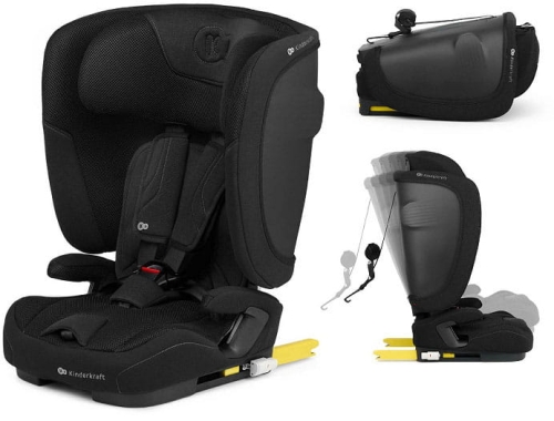 Kinderkraft Fix2Go - fotelik samochodowy 76-150 cm, ~9-36 kg | Black