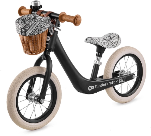 Kinderkraft Rapid 2 - lekki rowerek biegowy z koszykiem | Kinderkraft x Bizuu Lunar Black