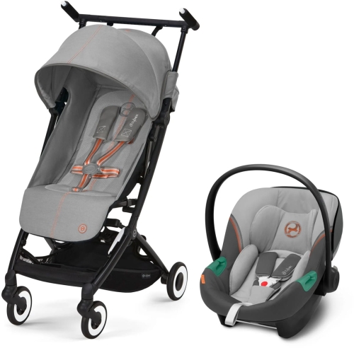 Cybex Libelle  - lekki i stylowy wózek spacerowy + fotelik Aton S2 | Lava Grey