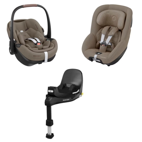 Zestaw Maxi-Cosi Pebble 360 PRO 2 + Pearl + Baza | Truffle