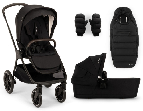Nuna Triv LX All Season - wielofunkcyjny wózek dziecięcy, zestaw 2w1 z akcesoriami | Caviar