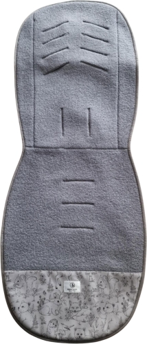 Simple Wool Extra Merry - wkładka do spacerówki | Szary Zwierzęta