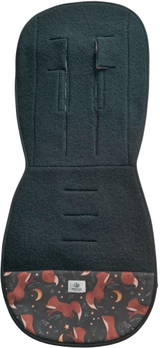 Simple Wool Medium Merry+ - wkładka do spacerówki | Czarny Lisy