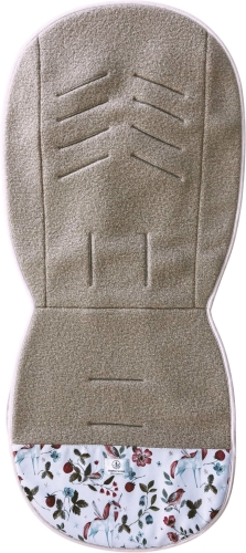 Simple Wool Uni Merry - wkładka do spacerówki | Beż Jednorożce