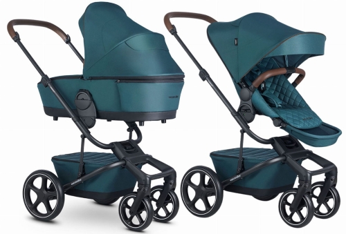 Easywalker Harvey 5 - funkcjonalny wózek dziecięcy, zestaw 2w1 z opcją 3w1 | Jade Green