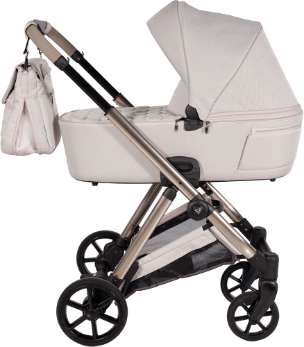 Junama Ellegante - wielofunkcyjny wózek głęboko-spacerowy, zestaw 2w1 | 02 Beige