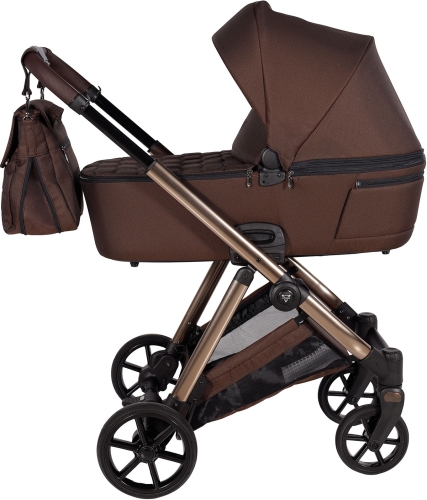 Junama Ellegante - wielofunkcyjny wózek głęboko-spacerowy, zestaw 2w1 | 08 Brown