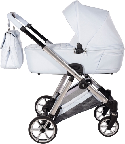 Junama Ellegante - wielofunkcyjny wózek głęboko-spacerowy, zestaw 2w1 | 09 Light Blue