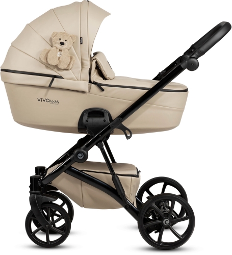 Tutis Viva 5+ - wielofunkcyjny wózek dziecięcy, zestaw 2w1 | Teddy 111 Creamy