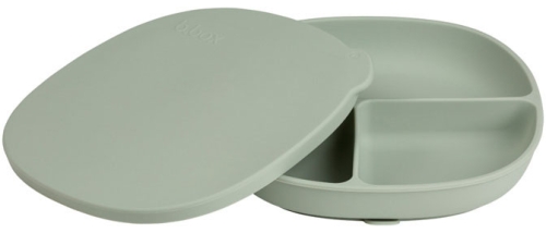 b.box - silikonowy talerzyk z przykrywką | Sage