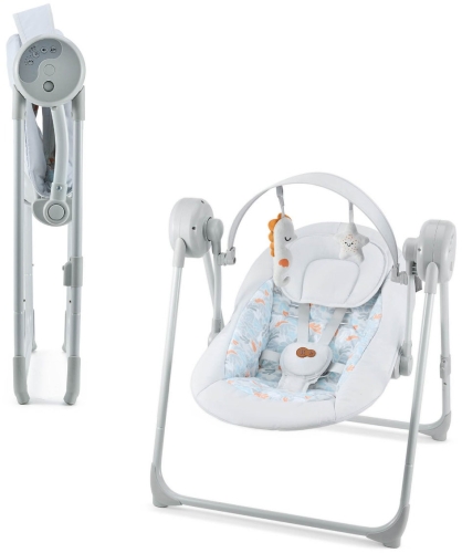 Kinderkraft Swingee - elektryczny leżaczek-bujaczek | Grey