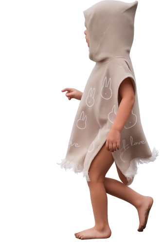 Patulove Bamboo - bambusowe ponczo kąpielowe | Mini  Bunny