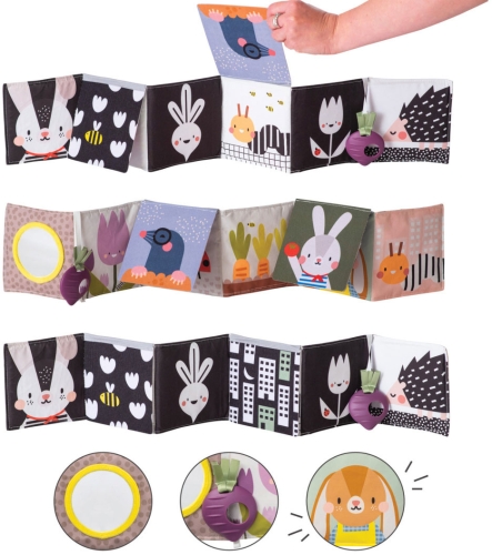 Taf Toys - dwustronna książeczka sensoryczna stymulująca wzrok  