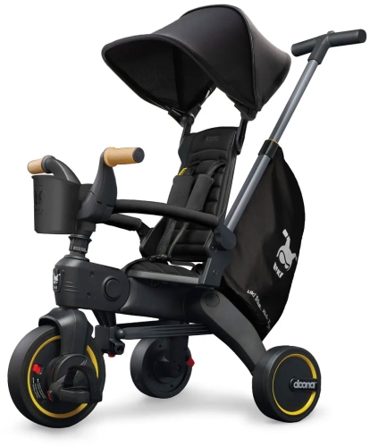 Doona Liki Trike S5 5w1 Deluxe - składany rowerek trójkołowy | Nitro Black