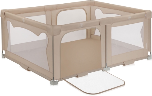 Lionelo Florence - duży, składany kojec dla dzieci 150x180 cm | Beige Sand