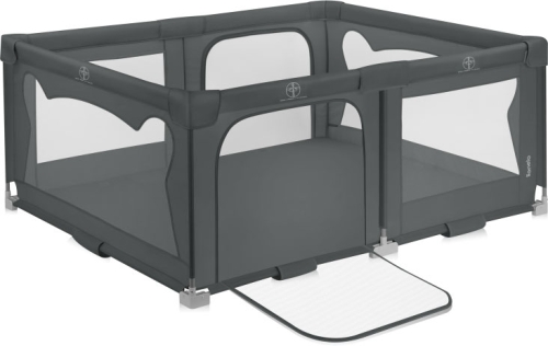Lionelo Florence - duży, składany kojec dla dzieci 150x180 cm | Grey Graphite
