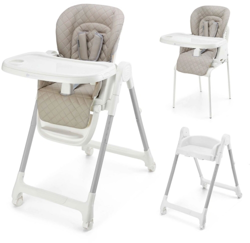 Kinderkraft Tulo - krzesełko do karmienia 3w1 | Beige