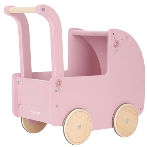 Little Dutch - drewniany wózek dla lalek z pościelą 