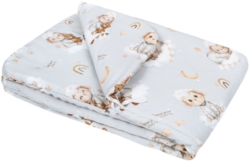 Bonjour Cherie - bambusowa kołderka z wypełnieniem 90x120 cm | Owieczki
