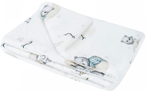 Bonjour Cherie - bambusowa kołderka z wypełnieniem 90x120 cm | Misie