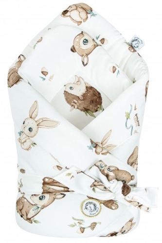 Bonjour Cherie - bambusowy becik, rożek niemowlęcy 74x74 cm | Las