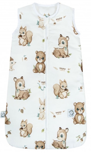 Bonjour Cherie - bambusowy śpiworek do spania dla niemowląt 3-12 miesięcy | Las