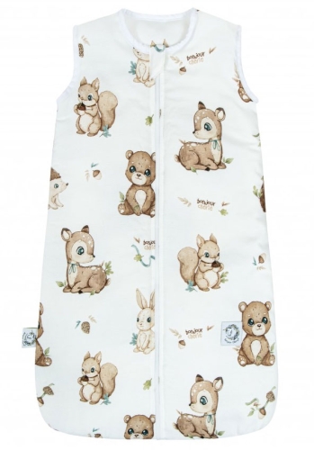 Bonjour Cherie - bambusowy śpiworek LIGHT do spania dla niemowląt 0-3 miesiące | Las