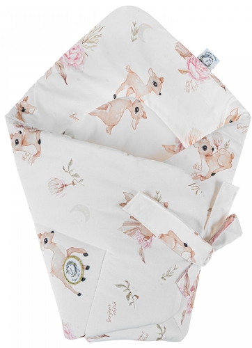 Bonjour Cherie - bambusowy becik, rożek niemowlęcy 74x74 cm | Sarenki