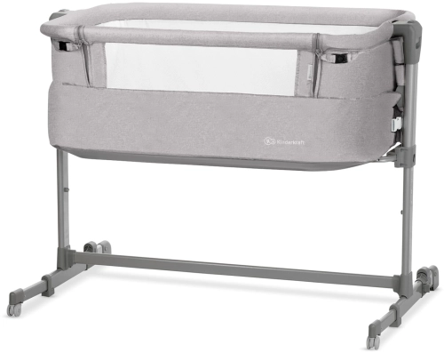 Kinderkraft Neste Up - łóżeczko dostawne 3w1 | Grey Light Melange, Outlet