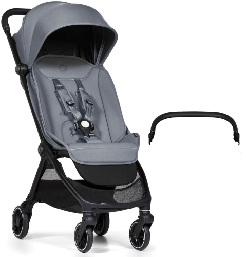 Bumprider Connect Mini - kompaktowy wózek do samolotu, zestaw z pałąkiem | Grey