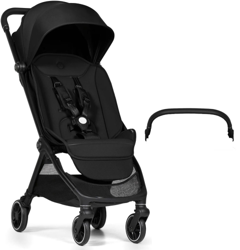 Bumprider Connect Mini - kompaktowy wózek do samolotu, zestaw z pałąkiem | Black