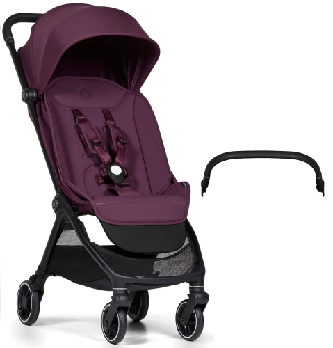 Bumprider Connect Mini - kompaktowy wózek do samolotu, zestaw z pałąkiem | Italian Plum