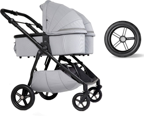 Mast Swiss Design M.Twin X - wielofunkcyjny wózek bliźniaczy, wózek  2w1 dla bliźniąt | Koala, koła HP