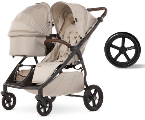 Mast Swiss Design M.Twin X - wielofunkcyjny wózek dla rodzeństwa rok po roku | Lion, koła Light