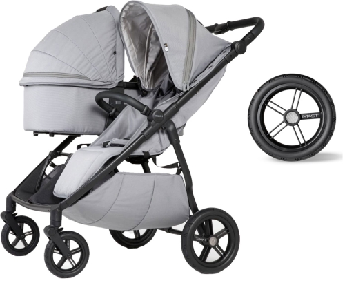 Mast Swiss Design M.Twin X - wielofunkcyjny wózek dla rodzeństwa rok po roku | Koala, koła HP