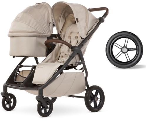 Mast Swiss Design M.Twin X - wielofunkcyjny wózek dla rodzeństwa rok po roku | Lion, koła HP