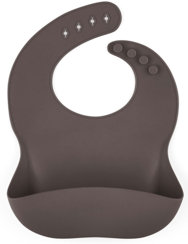 Petite&Mars Sam - silikonowy śliniaczek | Bitter Cocoa