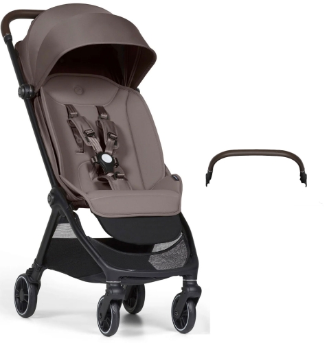 Bumprider Connect Mini - kompaktowy wózek do samolotu, zestaw z pałąkiem | Taupe