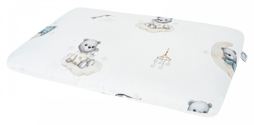 Bonjour Cherie - płaska, bambusowa poduszka dla przedszkolaka 40x60 cm | Misie